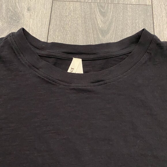 Pact Featherweight Slub Long Sleeve Black Tee Size L - Picture 2 of 6